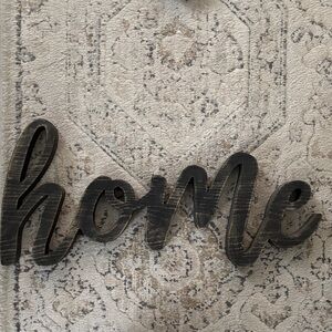 Hobby Lobby Black Wooden Script 'Home' Wall Art